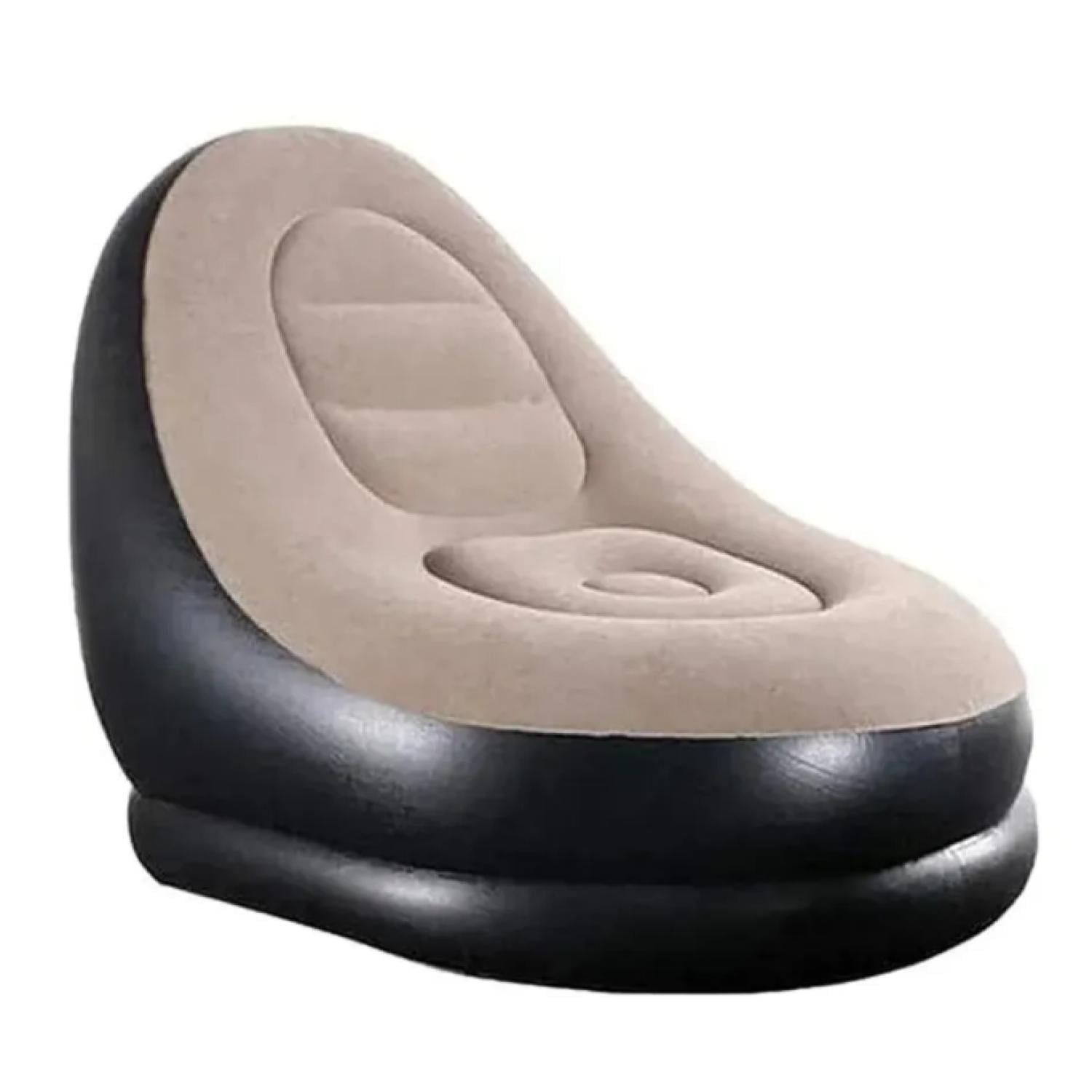 Genérico - Tumbona Inflable Sofa Inflable Con Reposa Pies Portatil Gris