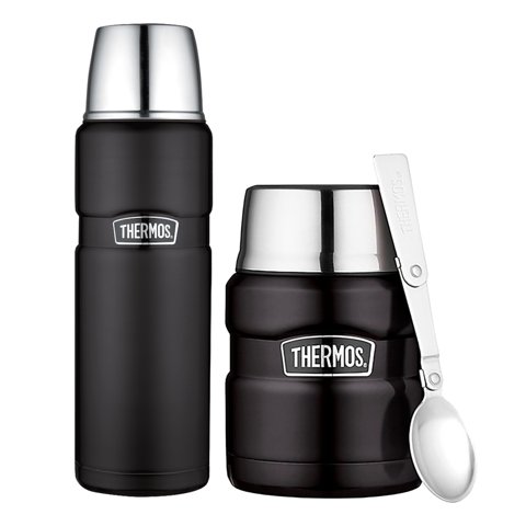 Thermos - Pack Termo De Comida +Liquido King Negro