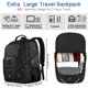 thumbnail image 2 of Mochila de viaje Z-MGKISS extra grande de 50 litros con puerto USB negra, 2 of 7