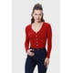 thumbnail image 2 of Polera Mujer Escote Botones Rojo, 2 of 4