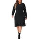 thumbnail image 2 of Agnes Orinda Vestidos de Halloween para Mujer Tallas Grandes Vestido Suéter Cuello Redondo Manga Larga Tejido Jersey Otoño Invierno Vestidos Suéter 2X Negro, 2 of 5