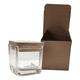 thumbnail image 2 of Frasco cuadrado vidrio 250 cc tapa madera 5u, transparente, 2 of 3