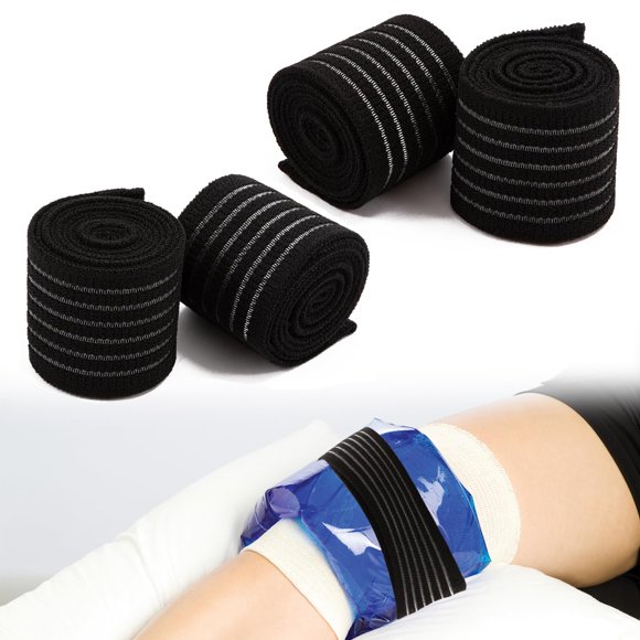 Tirantes elásticos para compresas de hielo JFRHUDS 91 cm x 5 cm (4 unidades)