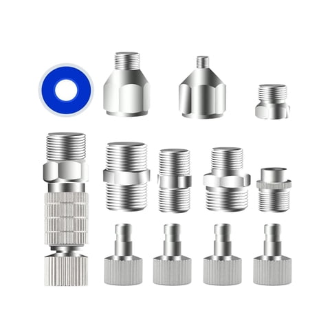 Bothyi - Juego De Adaptadores De Aerógrafo De 13 Piezas Conector De Ajuste De Desconexión De Aerógrafo Duradero