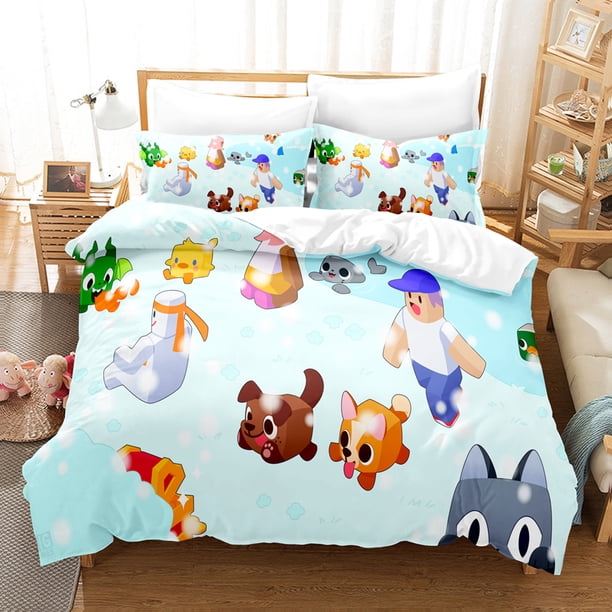 Games Cute Pet Simulator X 3D printing Bedding Set Single Double King Bed Set Children's Bedroom Duvet cover Set Home Textiles