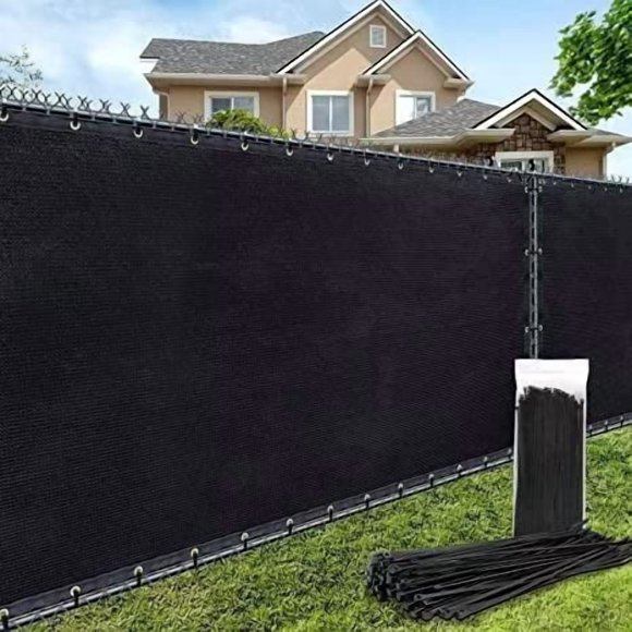 Pantalla de Privacidad para Cercas AofeiGa 1,8 m x 15 m Negra 180 GSM