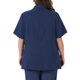 thumbnail image 4 of Agnes Orinda Blazers de Mujer Tallas Grandes Manga Corta Solapa con Muesca Doble Botonadura Casual de Negocios Chaqueta de Traje de Oficina 4X Azul Marino, 4 of 8