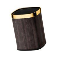 Bothyi - Bote De Basura Rústico Con Vetas De Madera Para Sala De Estar, Dormitorio, Restaurante