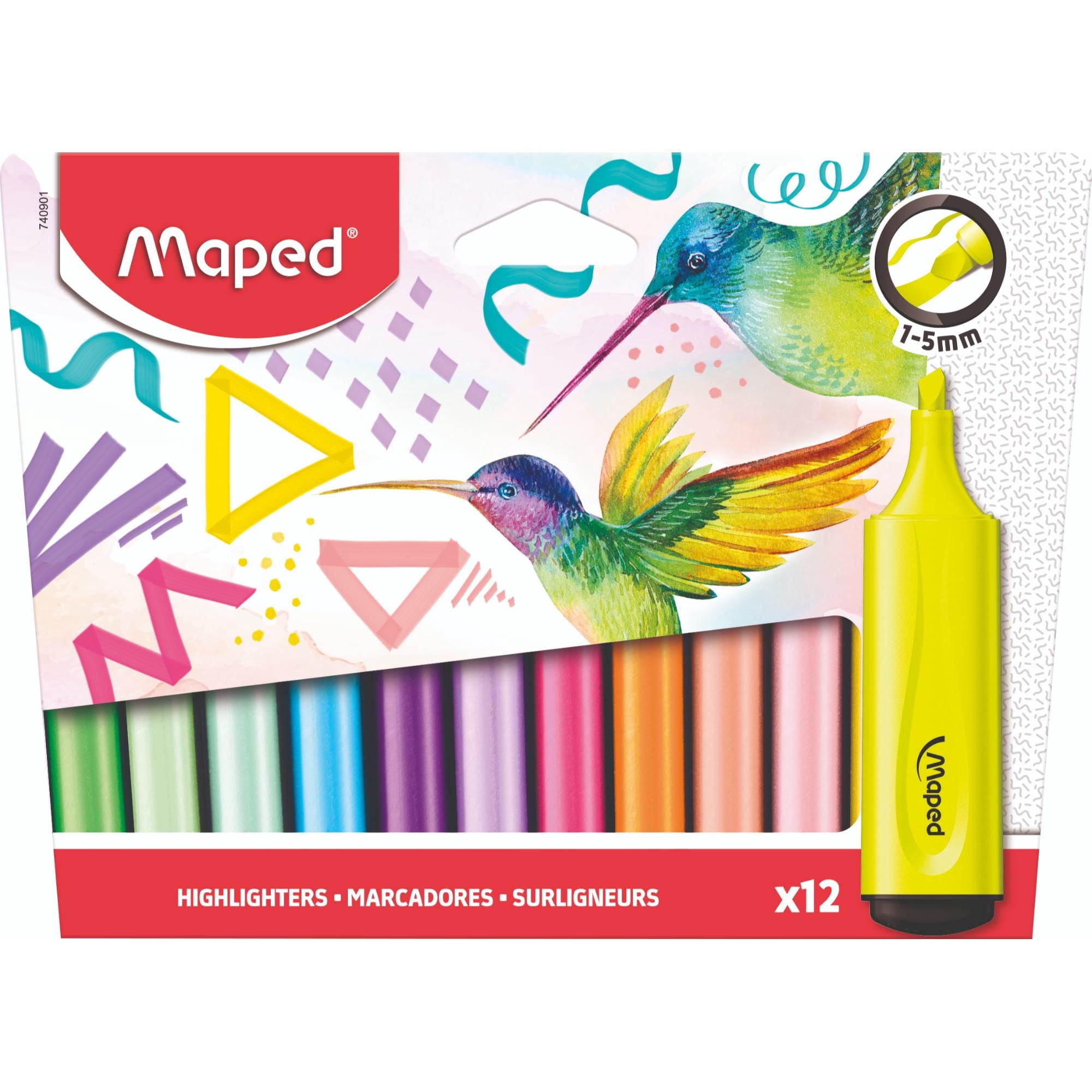 Destacadores Highlighters Maped, Set 12 Un