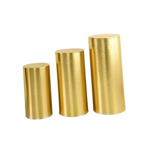 Magideal - 3 Piezas De Cubiertas De Pedestal Cilíndricas, Cubiertas De Pilar De Pedestal, Cubiertas De Pedestal Cilíndricas Para Fiesta De Cumpleaños, Acción De Oro