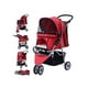 thumbnail image 2 of Coche Paseo Mascota Plegable Portatil 3 Ruedas Rojo, 2 of 6