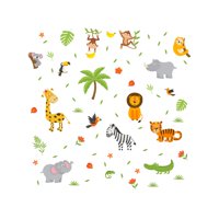 Bothyi - Adhesivos Para Ventanas De Animales De Dibujos Animados, Fáciles De Pelar Para Niños, Guardería, Tienda, Sala De Estar