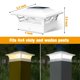thumbnail image 5 of Luces solares para postes de cerca JOFIOS 4x4 de madera/vinilo, blanco cálido y blanco frío, 5 of 7