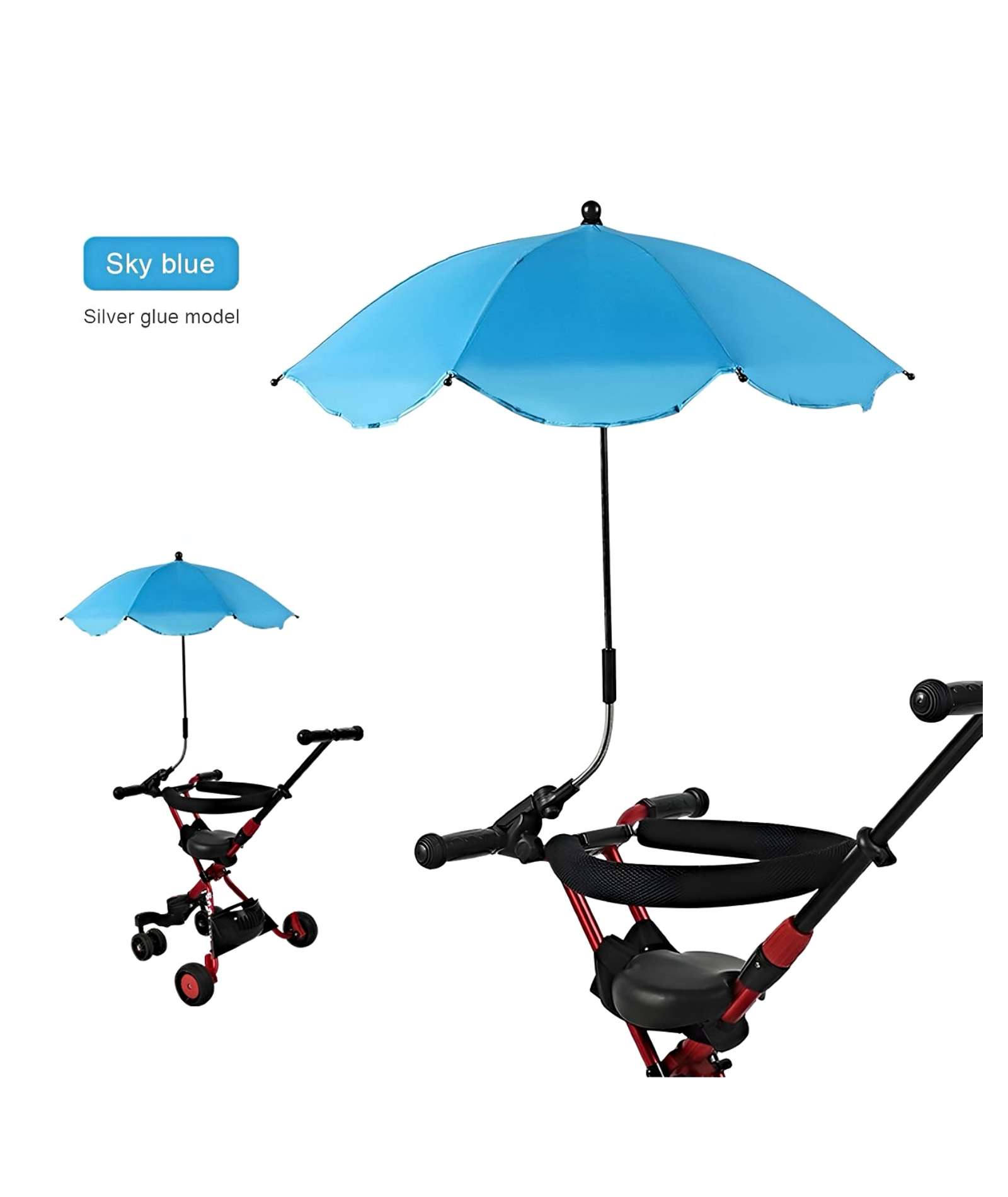 Bebesuni - Sombrilla Para Cochecito De Bebé Azul