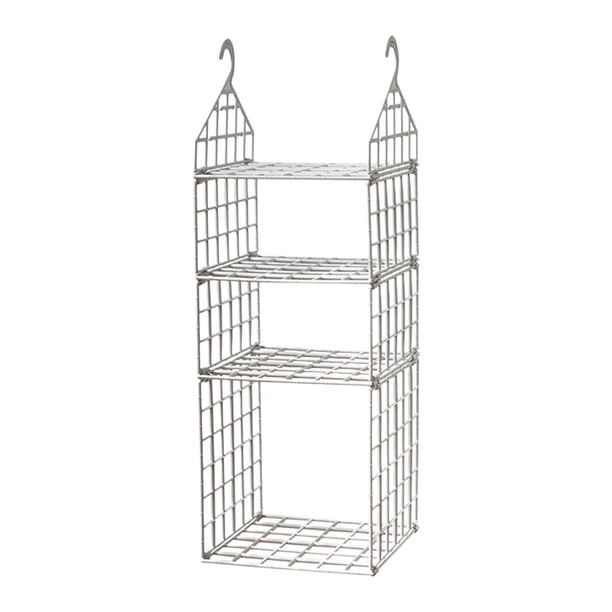 Organizador de armario colgante, organización de guardarropa, estante colgante plegable portátil de varios niveles para calcetines, suéteres, sala de 4 niveles