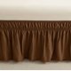 thumbnail image 3 of suxuMhao Falda de Cama Elástica Envolvente con Volantes Tamaño King, Color Café - Colchón de 78x80 Pulgadas Compatible con Caída de 15 Pulgadas, Falda de Ropa de Cama de 1 Pieza para Decoración de, 3 of 3
