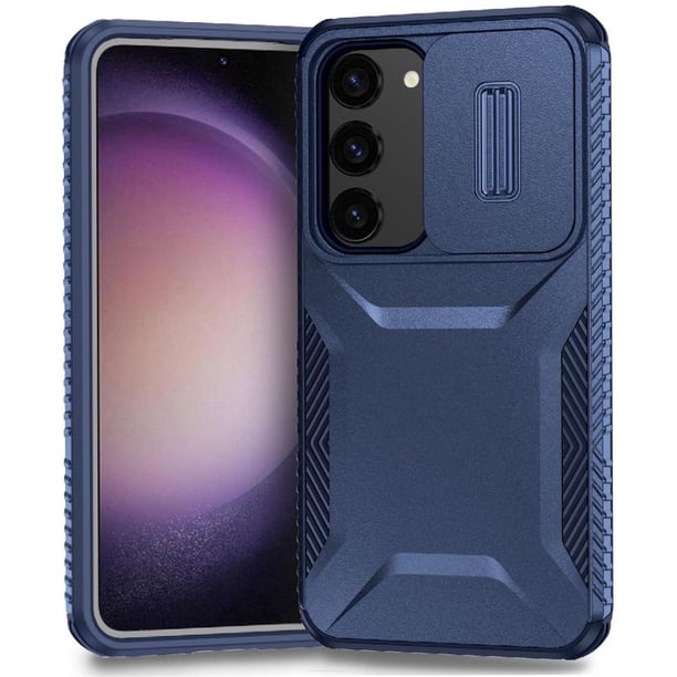 Funda Resistente para Samsung Galaxy S23 FE con Tapa Deslizante y Protección Militar Azul