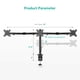 thumbnail image 3 of Soporte triple para monitor WALI M003S para pantallas de 13 a 27 pulgadas, negro, 3 of 9