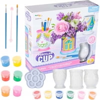 Oem - Juego De Floreros Para Pintar Juego De Tazas Niñas Creativo