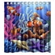 thumbnail image 1 of Cortina de ducha colorida con diseño de mar bajo el mar, juego de cortinas de baño con ganchos, tamaño 66 x 72 pulgadas, 1 of 3