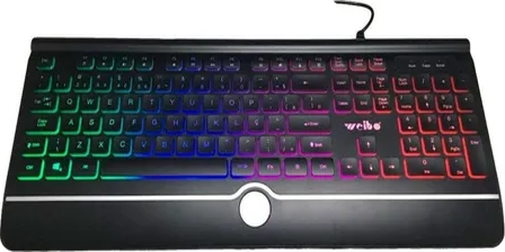 Genérico - Teclado Gamer Retroiluminado Rgb Weibo Negro