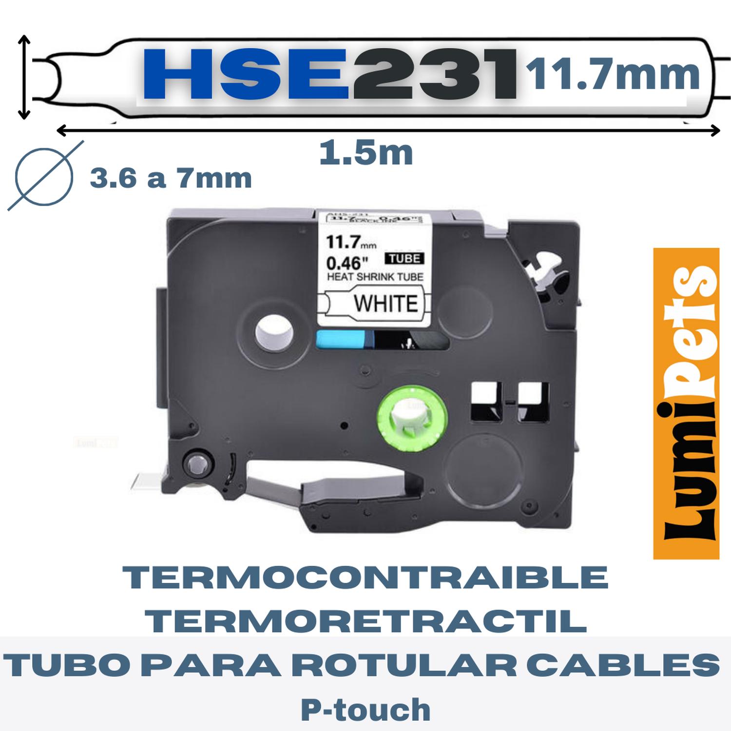Alternativa A Oem - Cinta Termocontraible Hse-231 Alternativa Brother | 11.7 Mm | Blanca Blanco S M