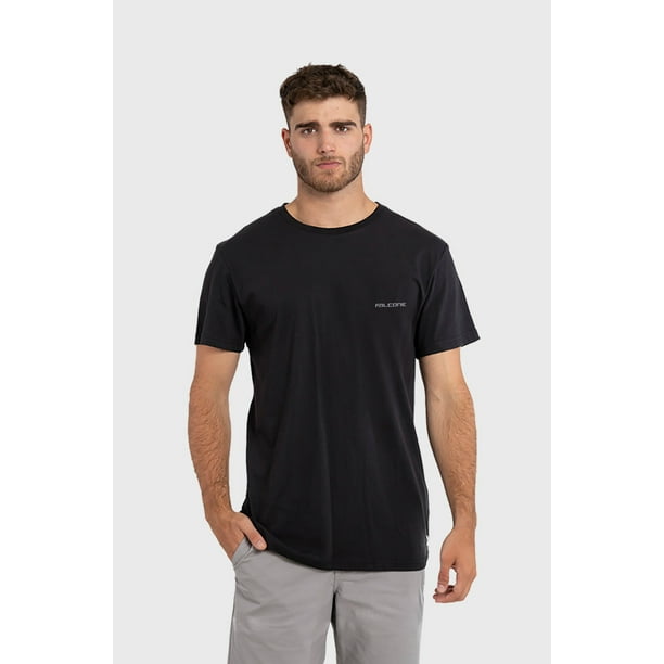 Polera Orgánica Classic Logo V2 Negro Hombre Falcone