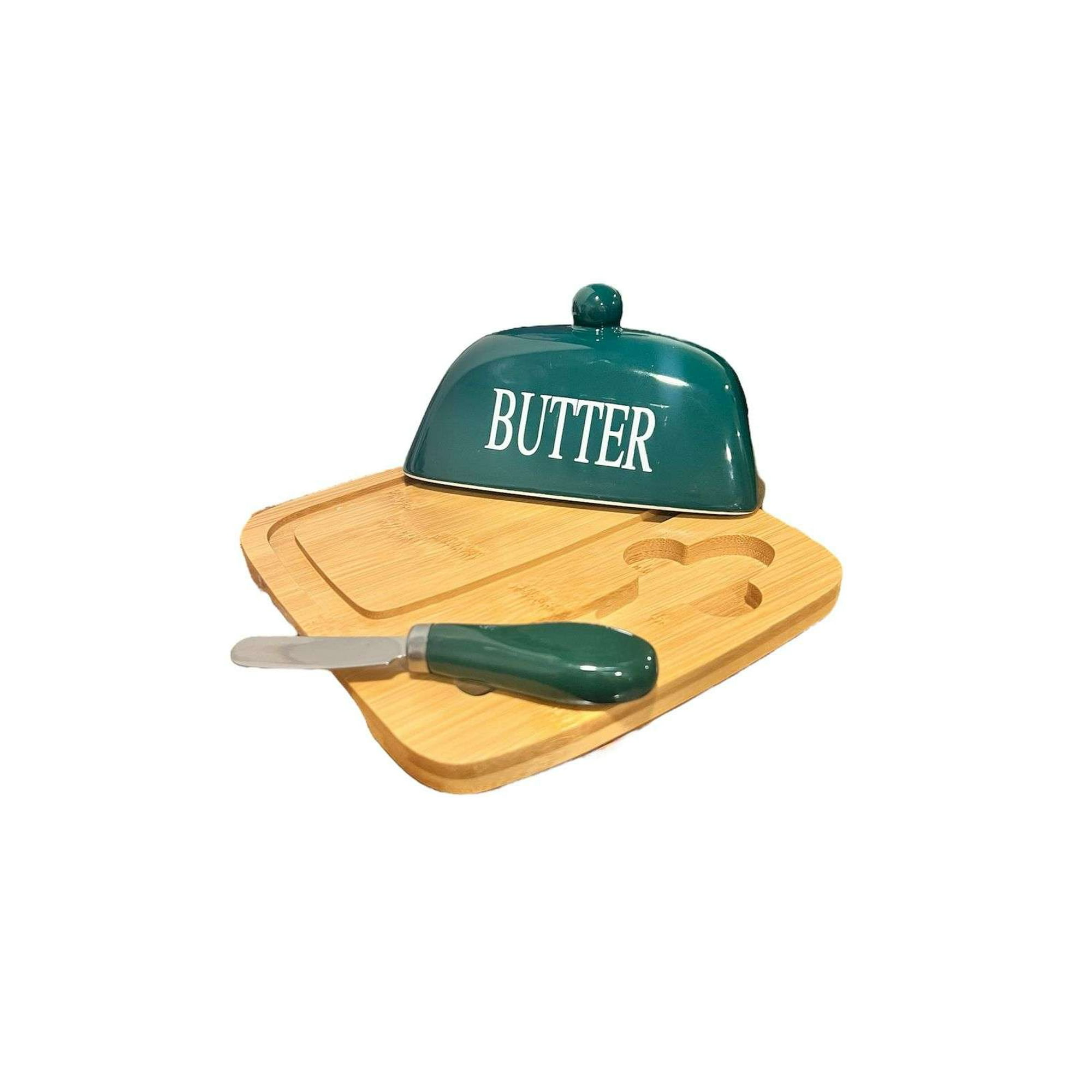 Oem - Mantequillera Mantequera Base Madera Decorativa V