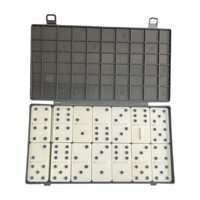 Magideal - Dominó Doble Seis Con Puntos En Relieve Para Ciegos Con Estuche, Juego De Mesa Clásico Para Niños, Adultos, Entretenimiento, Juegos De Mesa Familiares