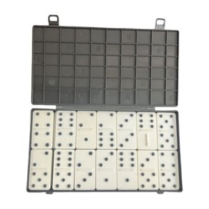 Magideal - Dominó Doble Seis Con Puntos En Relieve Para Ciegos Con Estuche, Juego De Mesa Clásico Para Niños, Adultos, Entretenimiento, Juegos De Mesa Familiares