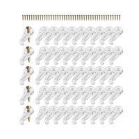 Magideal - 50 Clips De Retención De Vidrio, Clips De Retención De Vidrio, Clips De Ventana Para Sujetar En Ventanas, Clips De Gabinete De Vidrio Para Fijar Marco