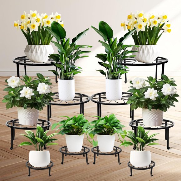 Soportes para plantas ESRICH de metal, 10 piezas, 5 tamaños