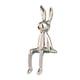 thumbnail image 5 of Estatua de conejo de cerámica brillante, escultura decorativa galvanizada, figura de de mesa para armario, hogar, comedor, decoración, regalo , argén, 5 of 5