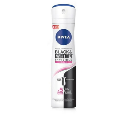Desodorante Antitranspirante Aerosol Invisible Black And White 150 Ml Nivea