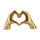 thumbnail image 1 of Estatua De Gesto De Mano, Artesanía, Escultura De Mano De Corazón Para Repisa, Escritorio, Dormitorio, Dorado, 1 of 3