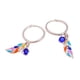 thumbnail image 1 of Aros Colgantes de Plumas Coloridas, Plata 925, 1 of 4