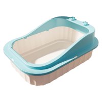Magideal - Caja De Arena Para Gatos Bandeja De Arena Para Gatos Caja De Arena Para Gatos De Cara Alta A Prueba De Salpicaduras Fácil De Limpiar Bandeja De Arena , Azul