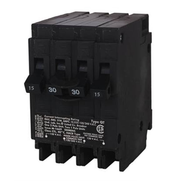 Disyuntor SIEMENS 15A monofásico negro