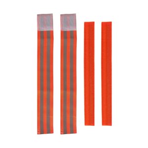 Magideal - Bandas Reflectantes Correas De Brazo Brazalete Muñequera Cinturón Tiras De Cinta Reflectora Equipo De Seguridad Para Trotar De Noche, , En , 35Cm Naranja