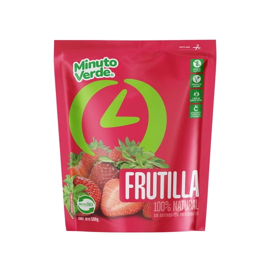 Frutillas Congeladas 500 g Minuto Verde
