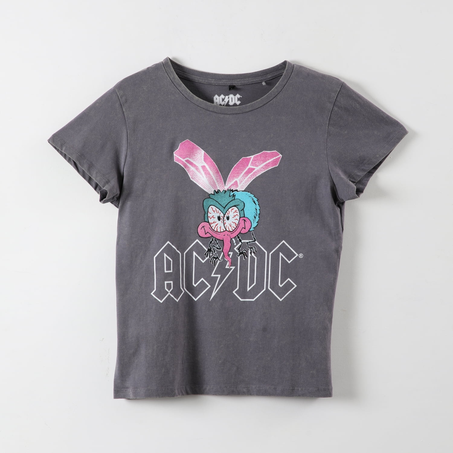 Acdc - Polera Manga Corta Mujer Logo Negro Ac Dc