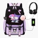 thumbnail image 2 of Purple Kuromi&nbsp;Backpack Junior High School Students School Bags capacity Casual Laptop Patchwork Students Mochilas, 2 of 3