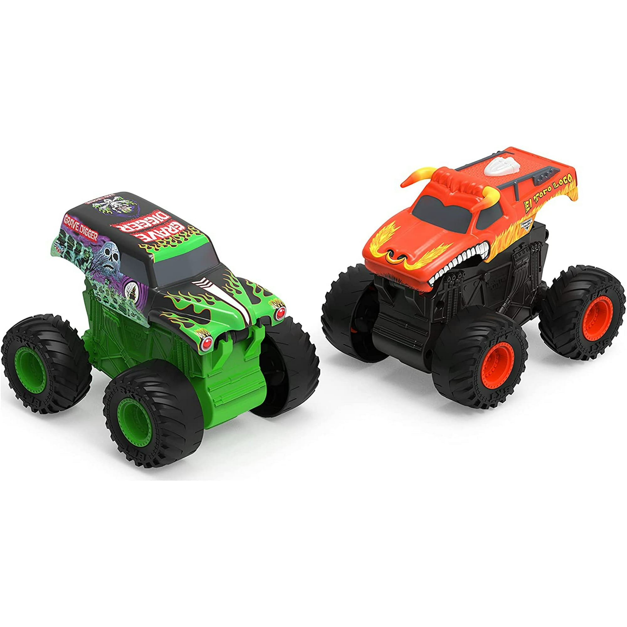Monster Jam, 2-pack Official Grave Digger Y El Toro Loco Cli Monster Jam Monster Jam