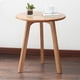 thumbnail image 2 of Round End Table- Small End Table Side Table Coffee Table Bedside Table Night Stand for Living Room Bedroom & Balcony, 100% Natural Solid Oak Wood Easy to Assemble, 2 of 3