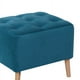 thumbnail image 2 of Pouf Lyon Tela Velvet Azul Petroleo, 2 of 3