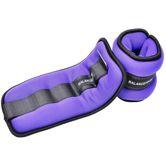 Pesas Signature Fitness para tobillo, muñeca y pierna, 1,13 kg, color morado