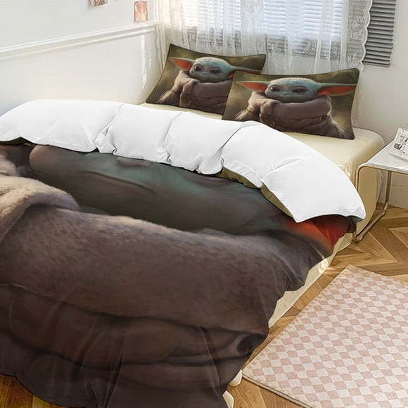 Baby Yoda 3-Piece Bedding Set Soft Warm And Comfortable Bed Set