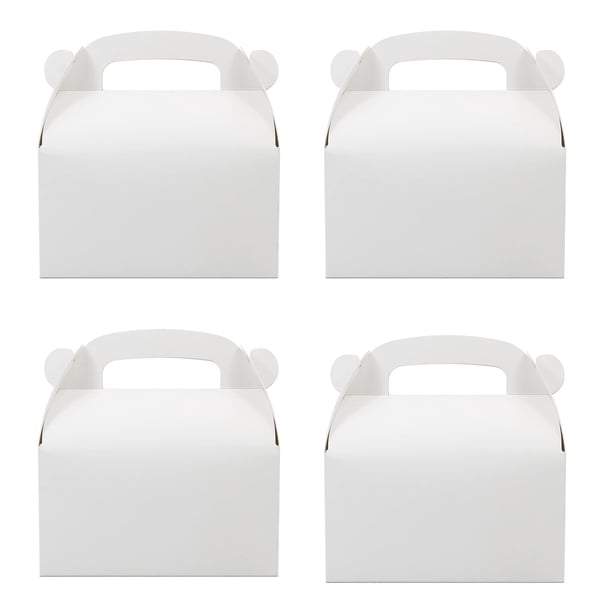 Cajas de regalo Oletx, paquete de 30 unidades, para regalo de fiesta, color blanco, con asas