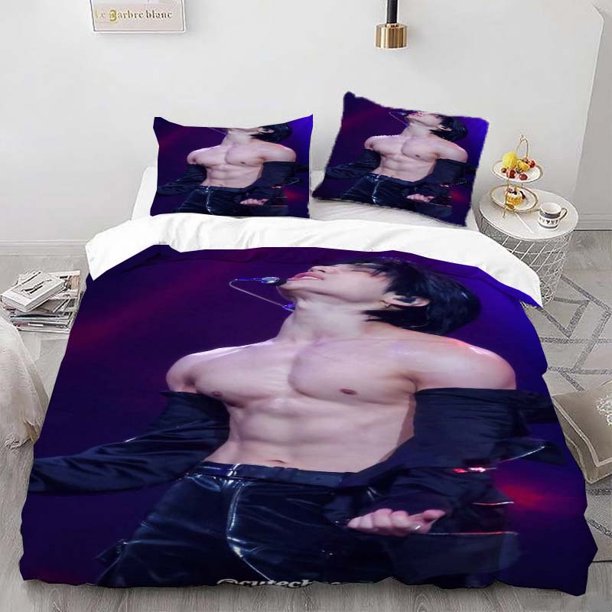 Skz Zheng Yourong Stage Printed Duvet Cover Set Themed Bedding Three-Piece Set Duvet Cover Pillowcase Set