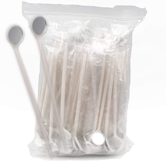 Espejos bucales desechables para exámenes dentales TENFLY, 100 unidades